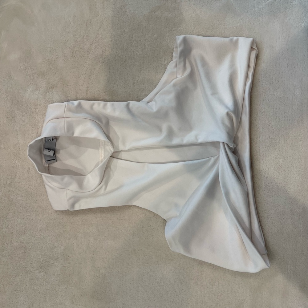 Adika White Halter Crop Top